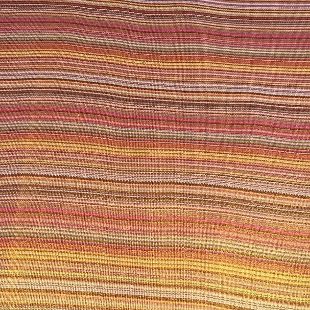 Silk Multicolour Stripe, Turmeric Yellow