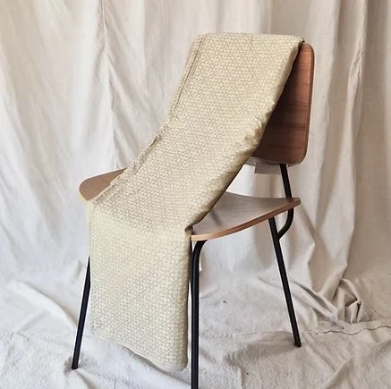 Machine-Woven Spun Silk, Wide Width, Yellow Cream