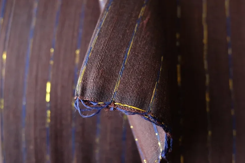 Silk Multicolour Stripe, Dark Brown