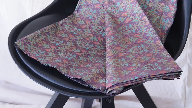 Printed Silk, Smooth Weave, 2-Ply, Dusty Purple