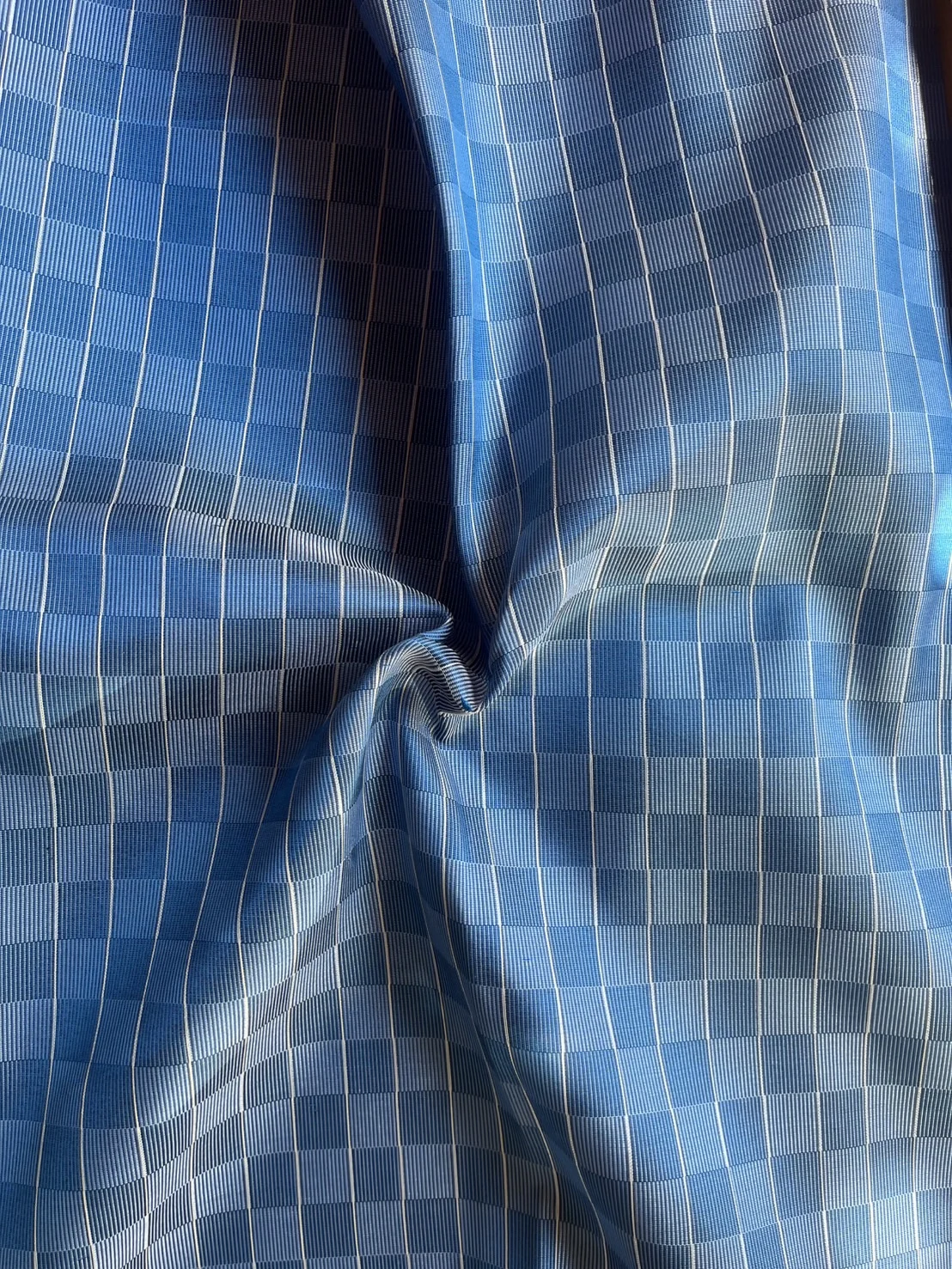 Silk Houndstooth, Blue-Blue