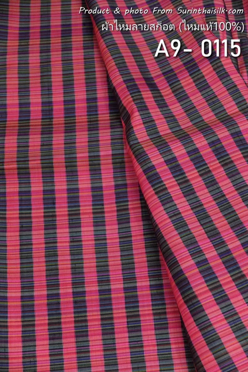 Silk Plaid, Soft Textured, Red and Black