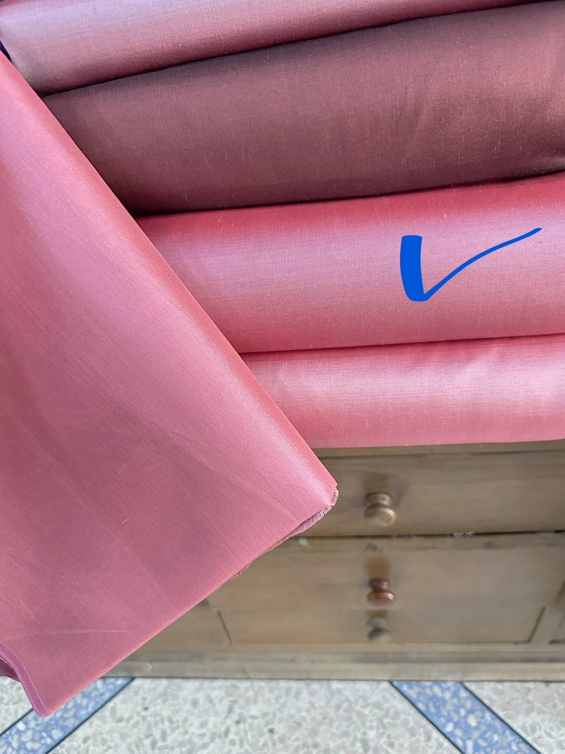 Solid-Colour Silk, Smooth Weave, 2-Ply, Old Rose