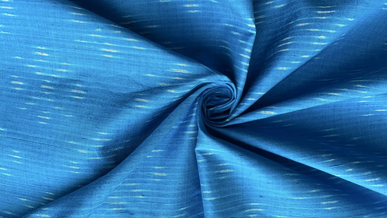 Ikat Native Silk, Dok Kaew Pattern, Light Blue