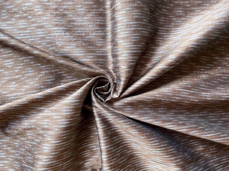 Ikat Silk, 2-Shaft, Kon Ka-Et Pattern, Malt Brown