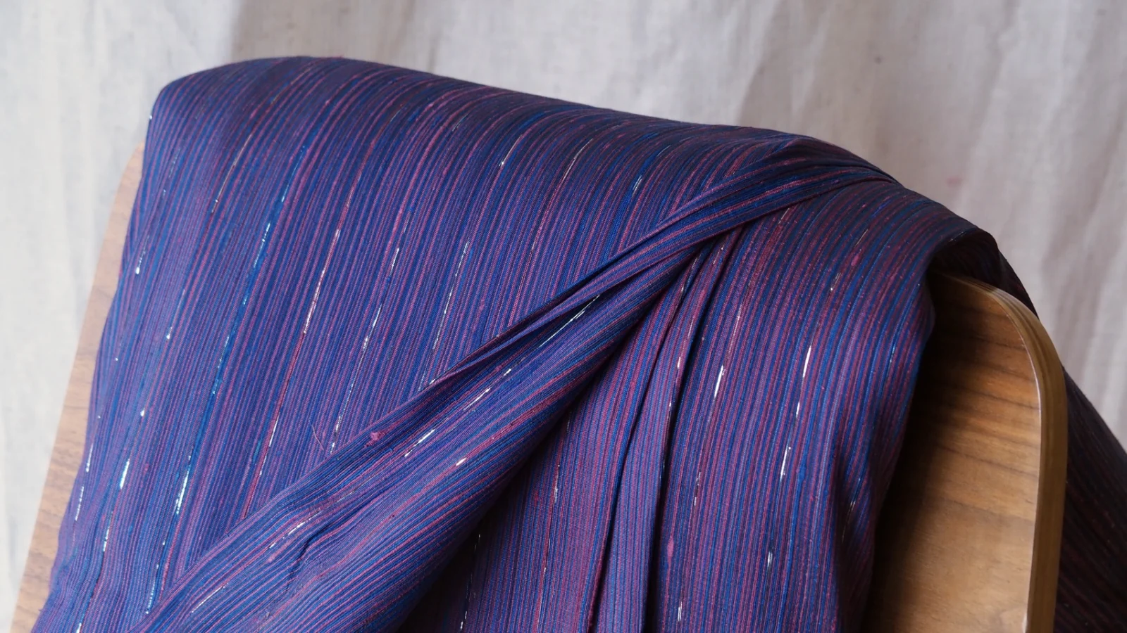 Silk Multicolour Stripe, Purple-Blue