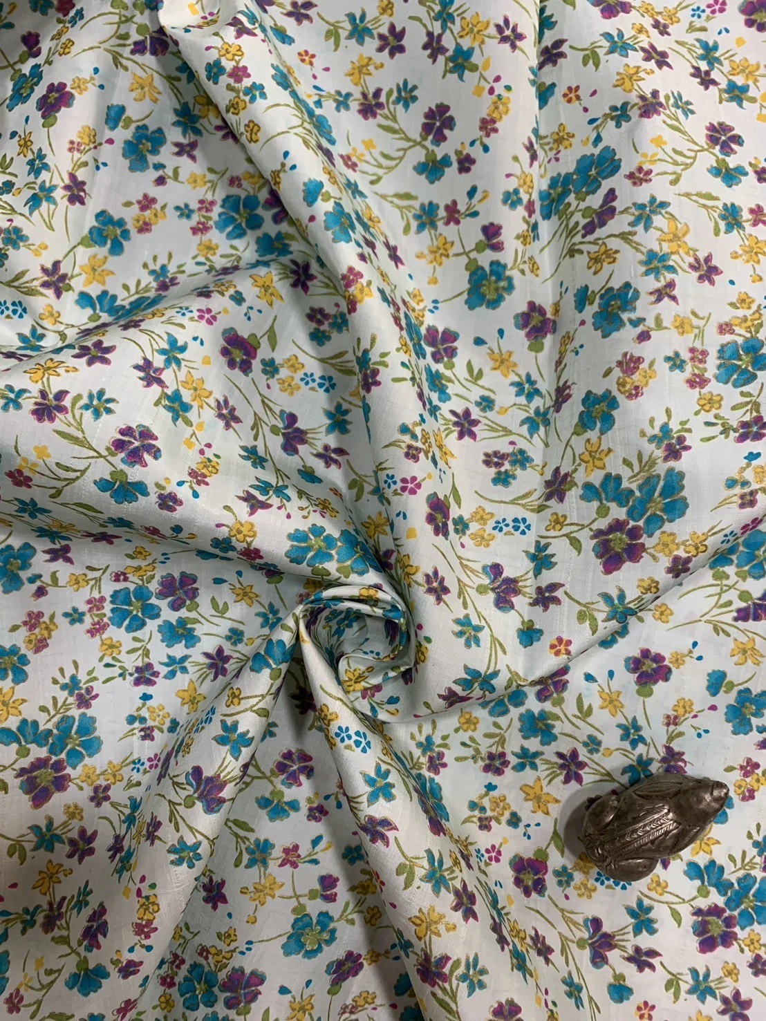 Printed Silk, Smooth Weave, Multicolour