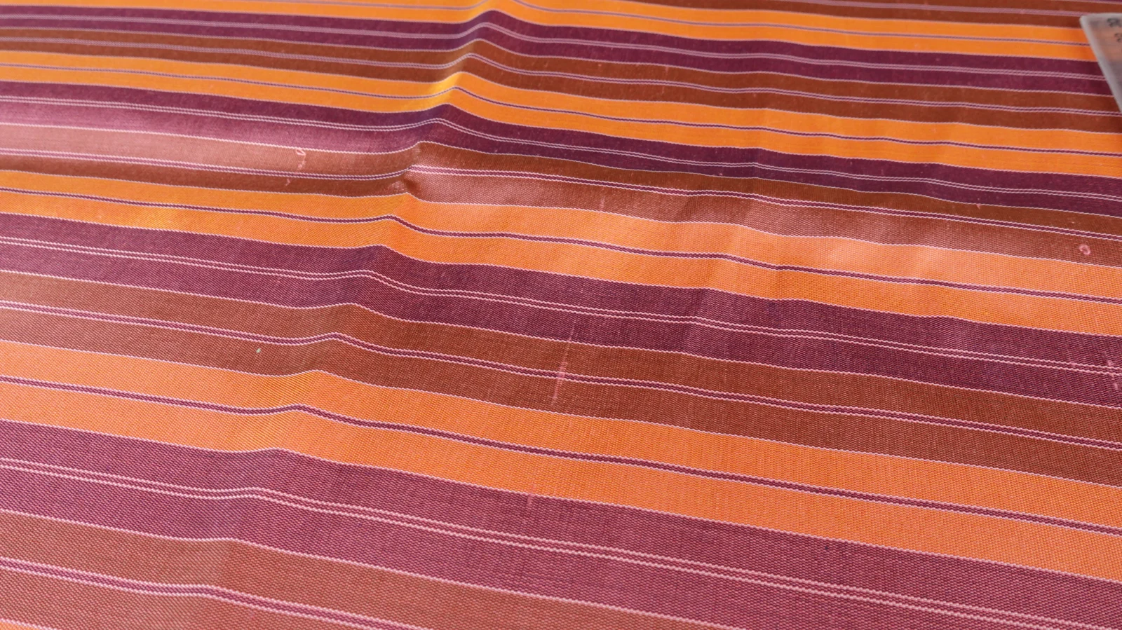 Silk Gingham Check, Orange-Red