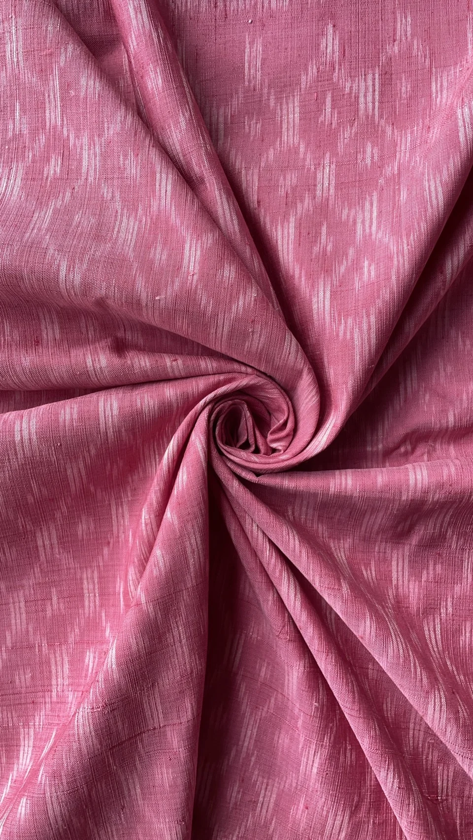 Ikat Native Silk, Heart Pattern, Pink