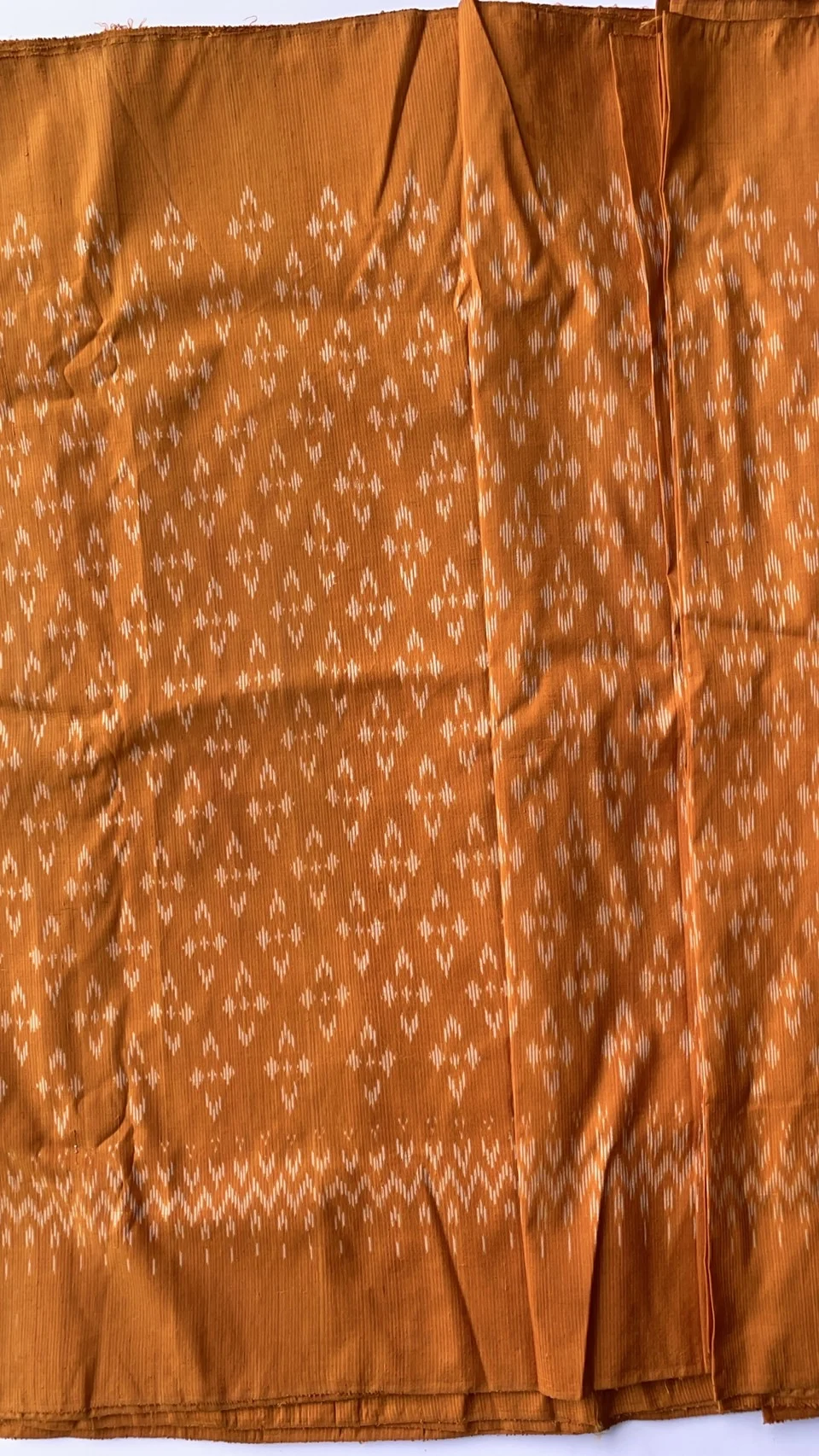 Ikat Native Silk, Dok Rak Pattern, Orange