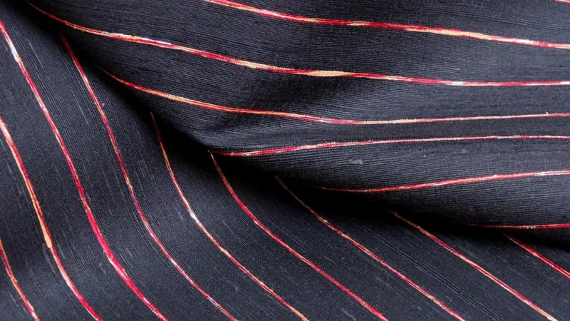 Silk Multicolour Stripe, Black