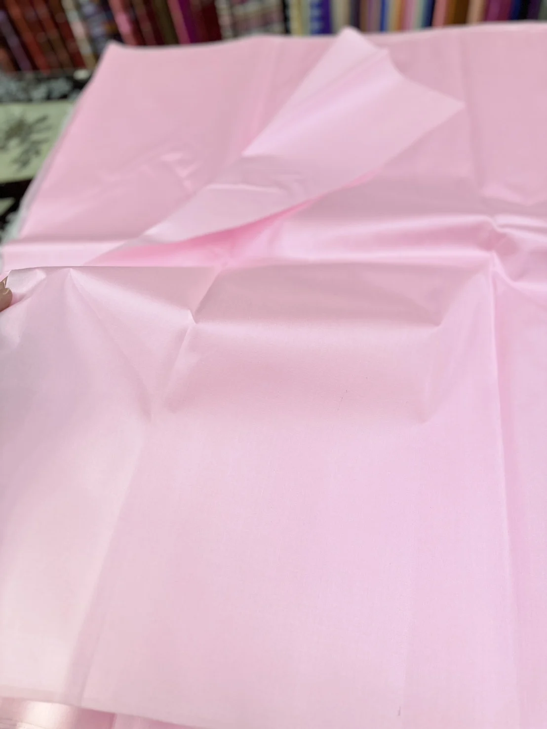 Solid-Colour Silk, Smooth Weave, 2-Ply, Pink