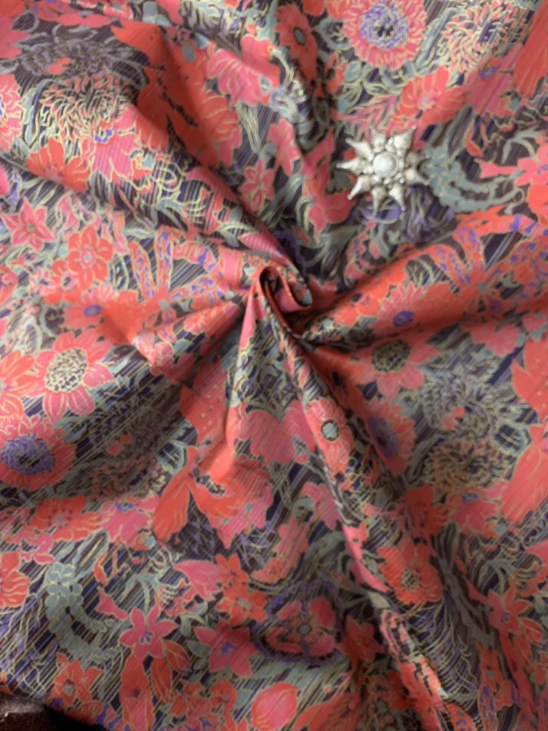 Printed Silk, Smooth Weave, Multicolour