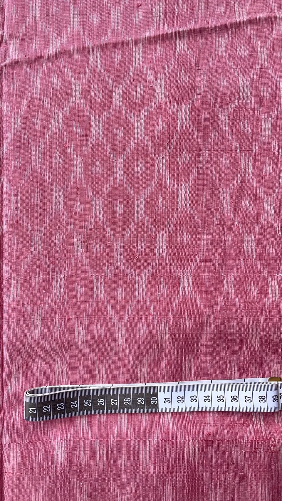Ikat Native Silk, Heart Pattern, Pink