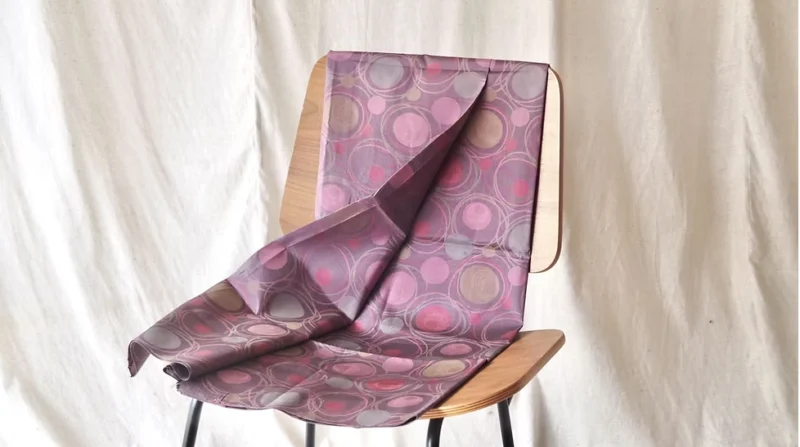 Printed Silk, Smooth Weave, 2-Ply, Dusty Mauve Ground