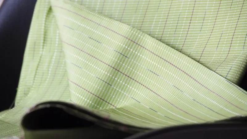 Silk Multicolour Stripe, Light Green