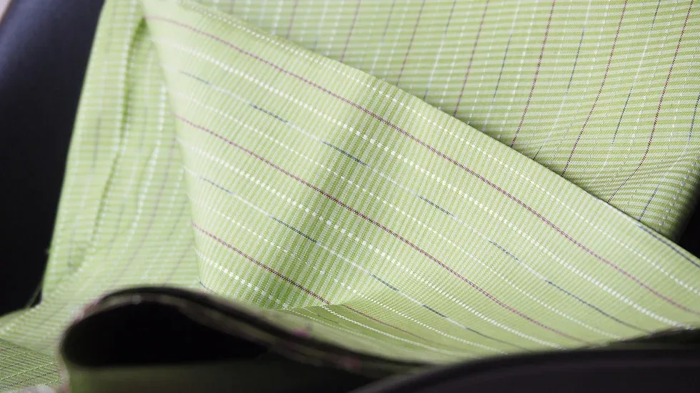 Silk Multicolour Stripe, Light Green