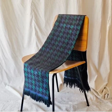 Machine-Woven Spun Silk, Wide Width, Black