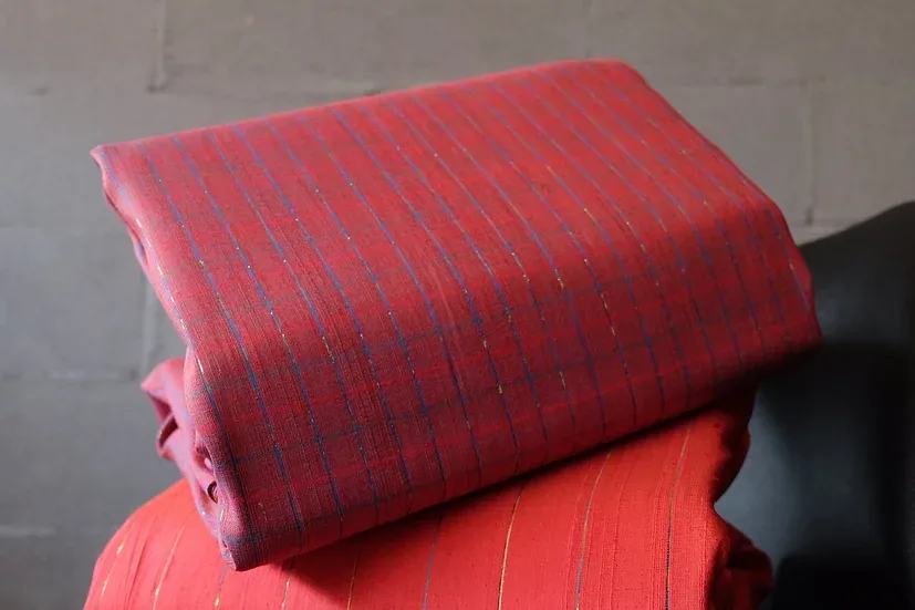 Silk Multicolour Stripe, Red