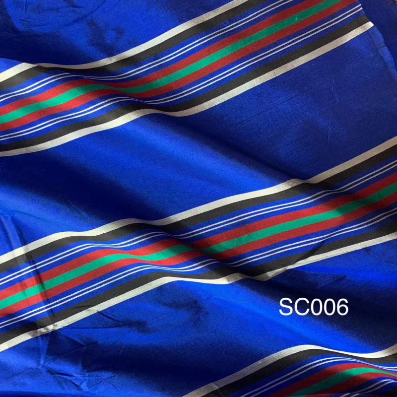 Silk Stripe, Textured, Blue