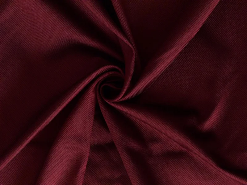 Solid-Colour Silk, 4-Shaft Fine Stripe Weave, Burgundy