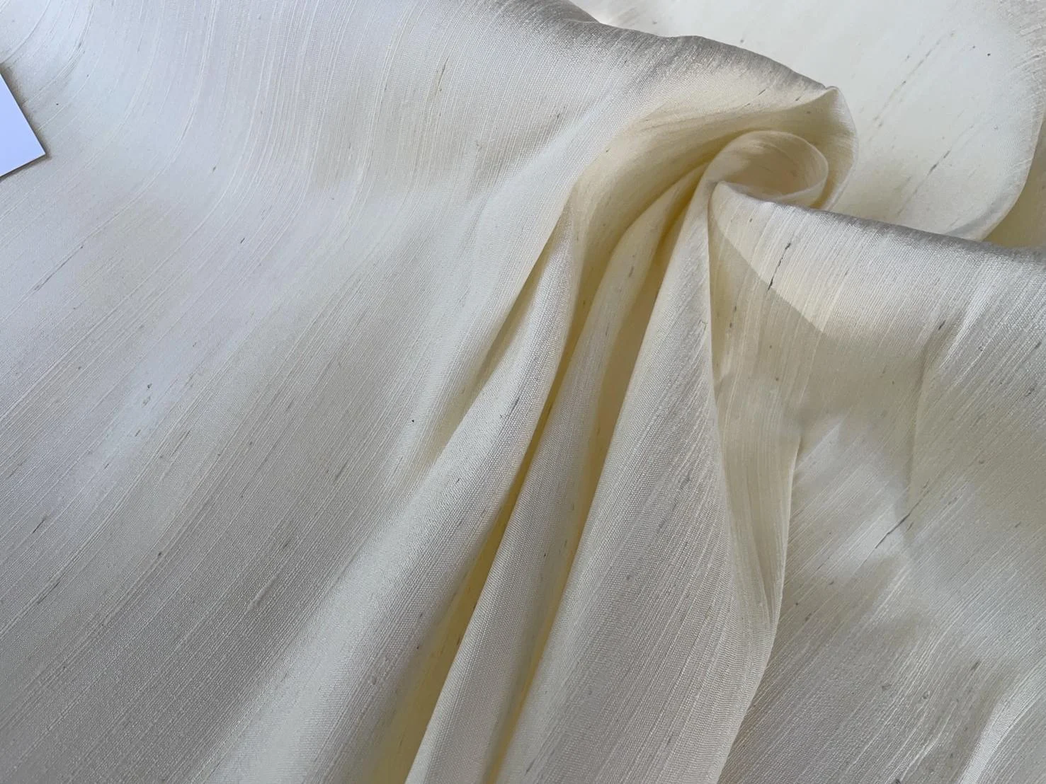 Slubbed Silk, Heavy Textured, Ivory
