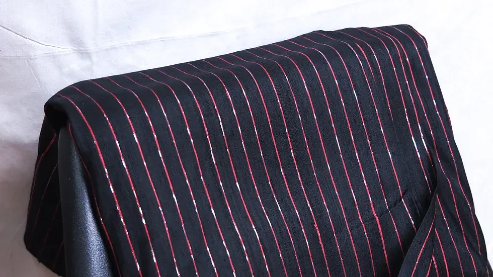 Silk Multicolour Stripe, Black