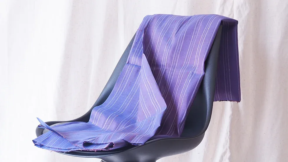 Silk Multicolour Stripe, Indigo Blue