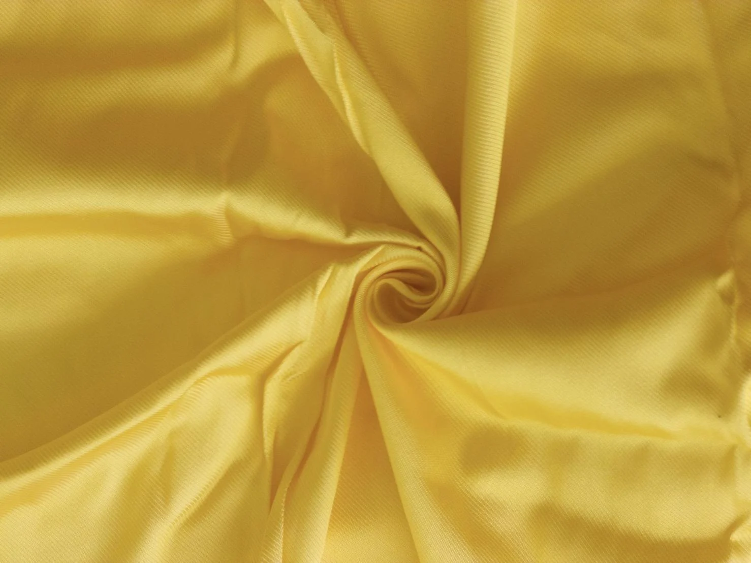 Solid-Colour Silk, 4-Shaft Fine Stripe Weave, Light Yellow