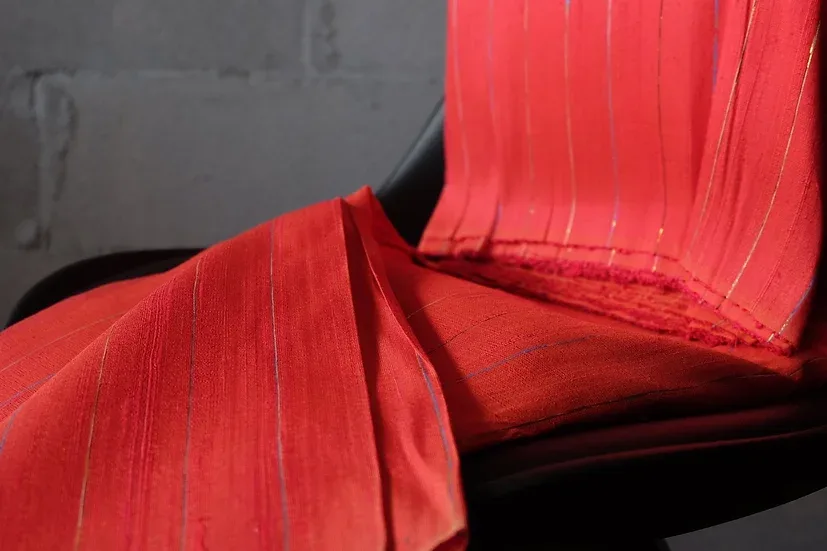 Silk Multicolour Stripe, Red