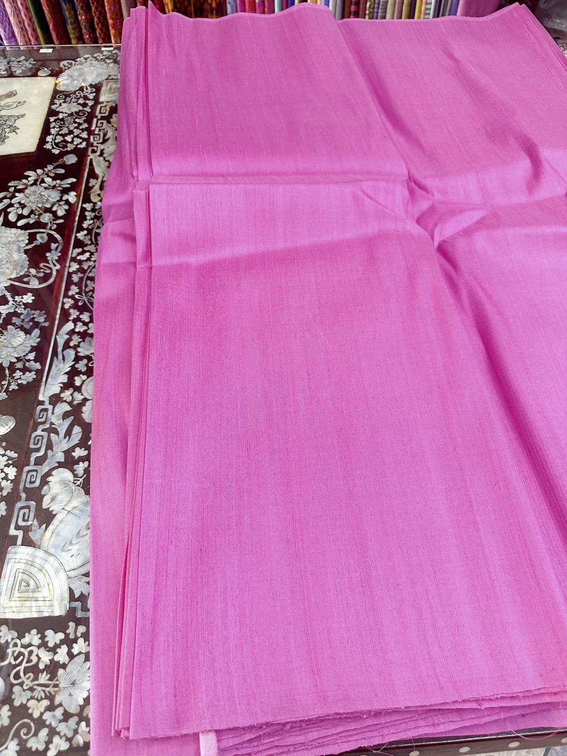 Slubbed Silk, Lightweight, Pink