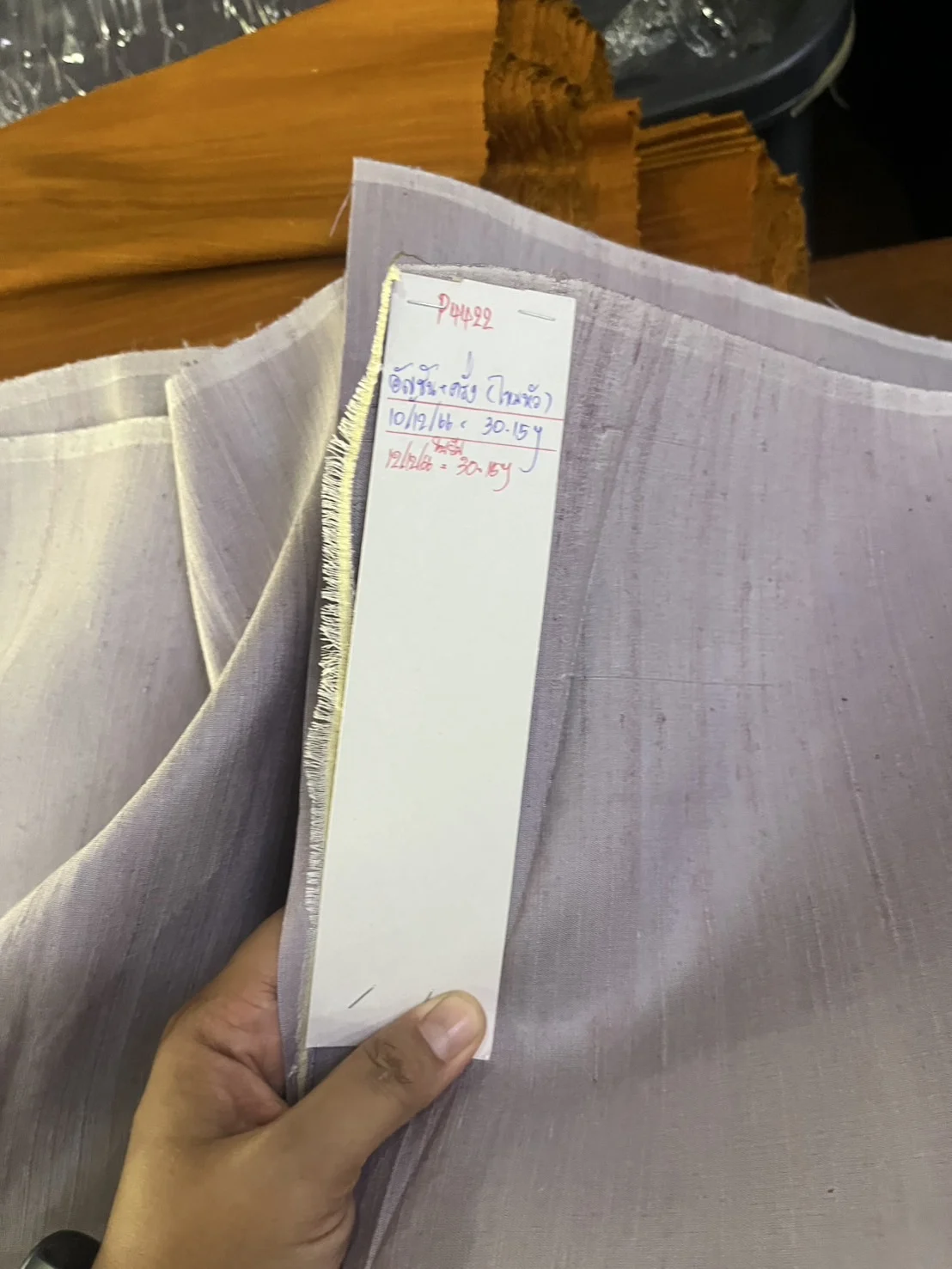 Naturally Dyed Slubbed Silk, Heavy Textured, Light Mauve Grey