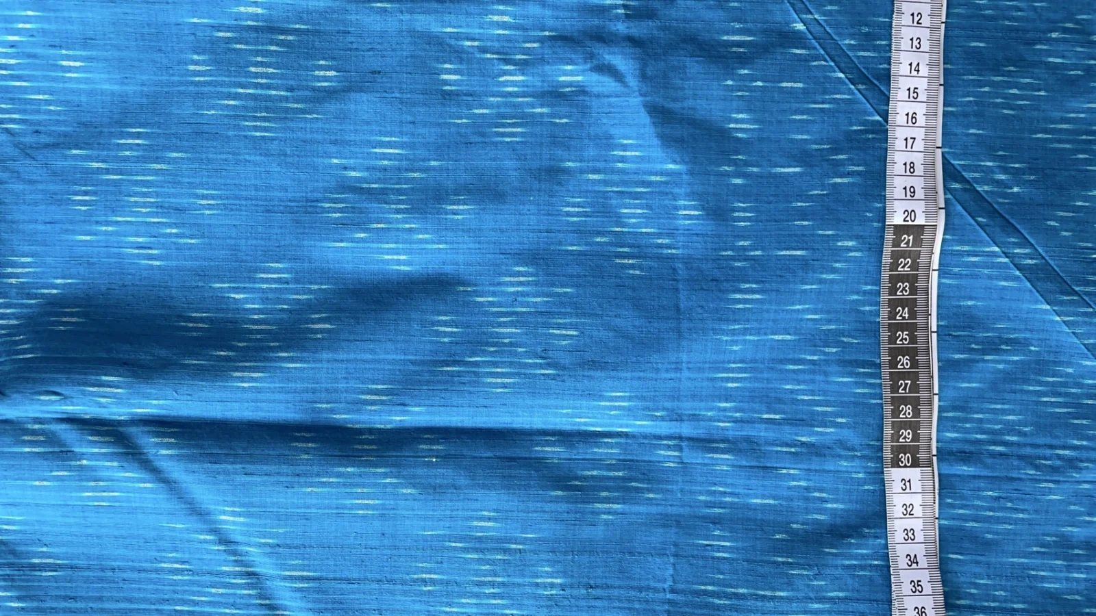 Ikat Native Silk, Dok Kaew Pattern, Light Blue