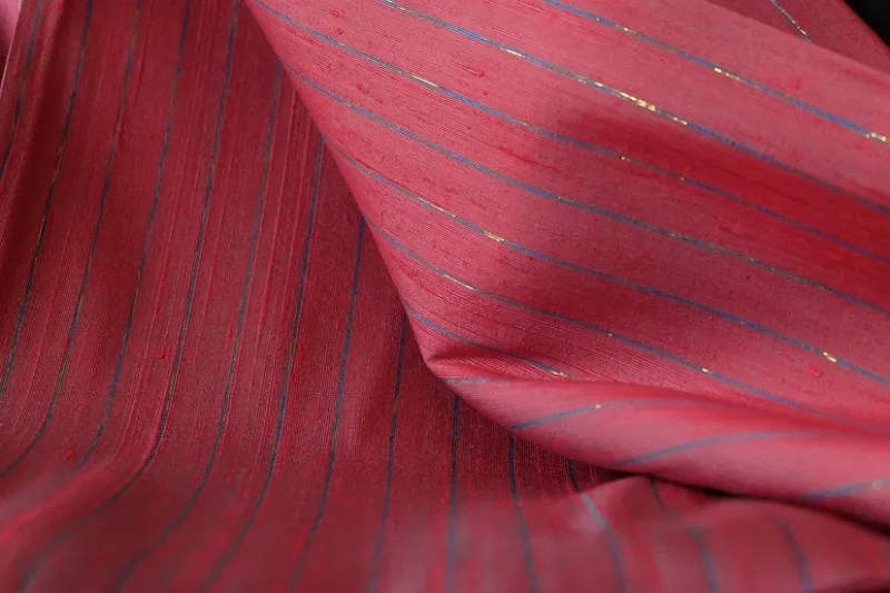 Silk Multicolour Stripe, Red