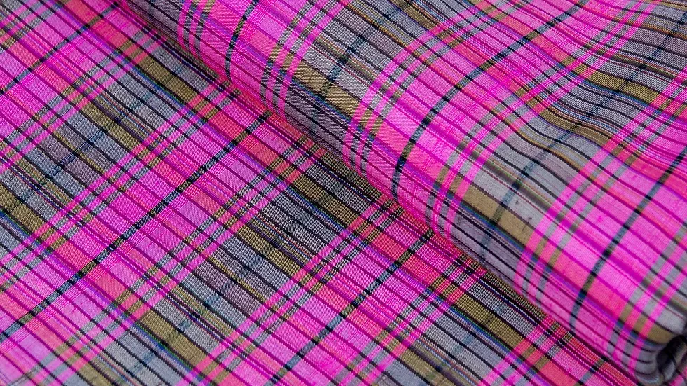 Silk Plaid, Soft Textured, Multicolour