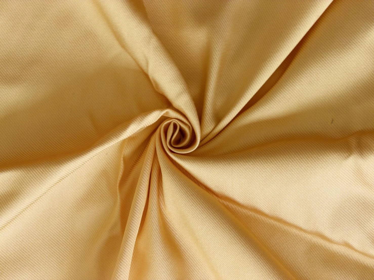 Solid-Colour Silk, 4-Shaft Fine Stripe Weave, Yellow and Golden Sand