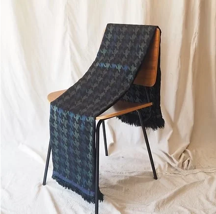 Machine-Woven Spun Silk, Wide Width, Black