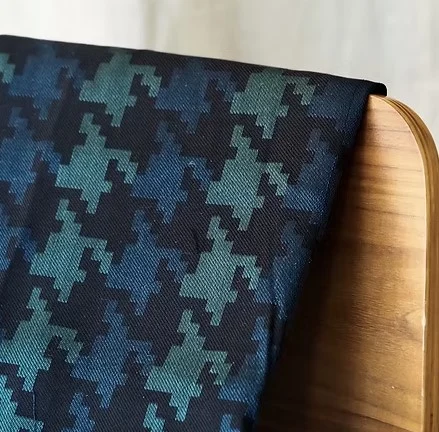 Machine-Woven Spun Silk, Wide Width, Black
