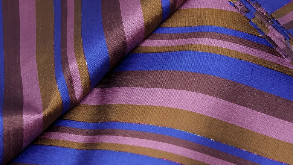 Silk Plaid, Smooth Weave, Light Blue and Pink