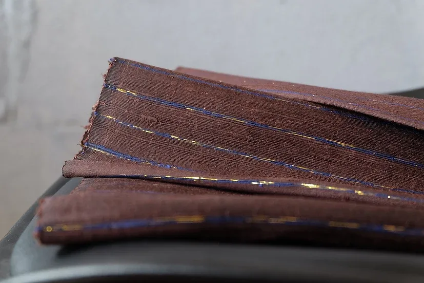 Silk Multicolour Stripe, Dark Brown
