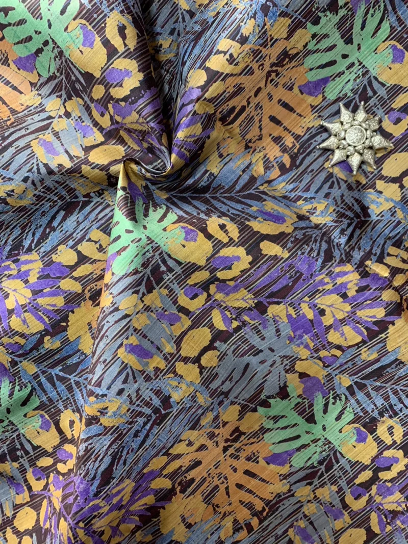 Printed Silk, Smooth Weave, Multicolour