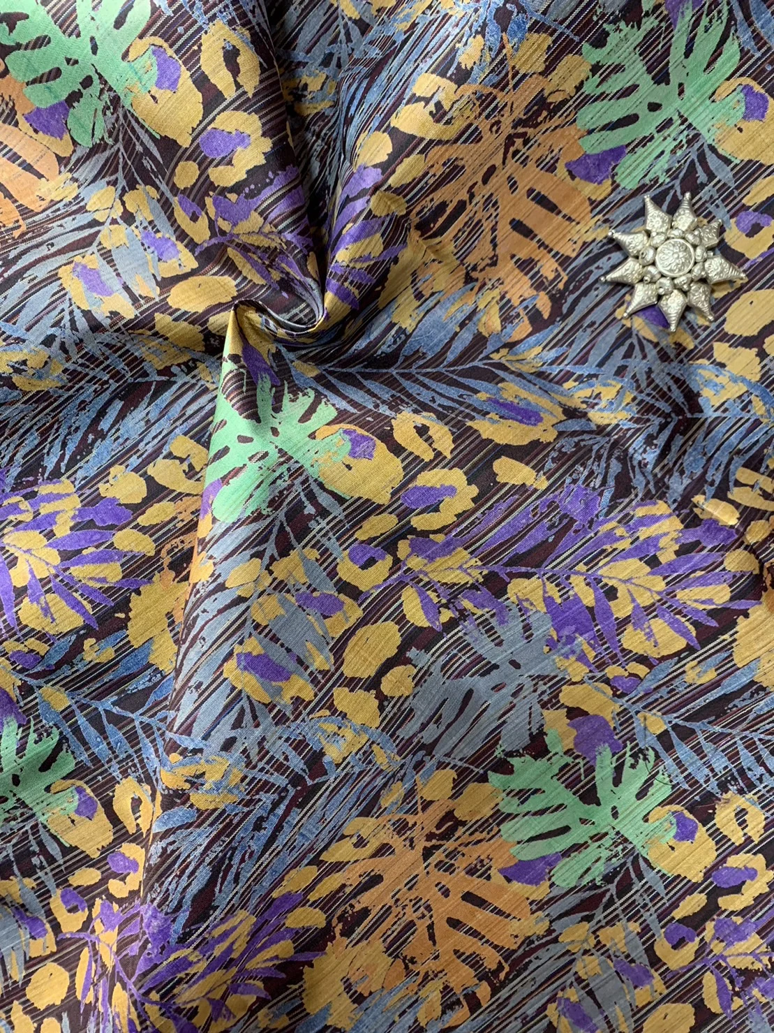 Printed Silk, Smooth Weave, Multicolour