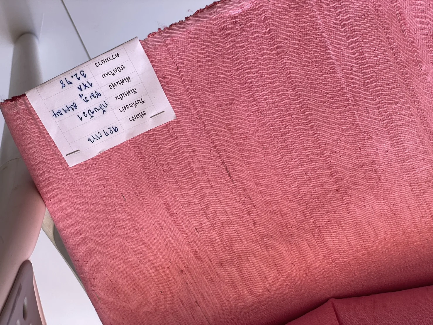 Slubbed Silk, Lightweight, Pink
