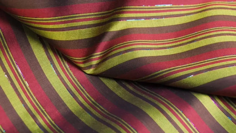Silk Multicolour Stripe, Green