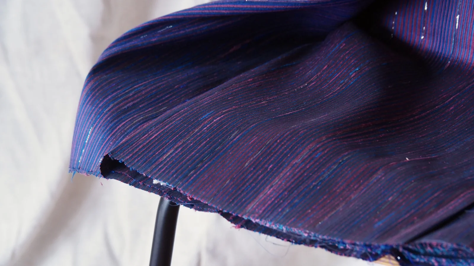 Silk Multicolour Stripe, Purple-Blue