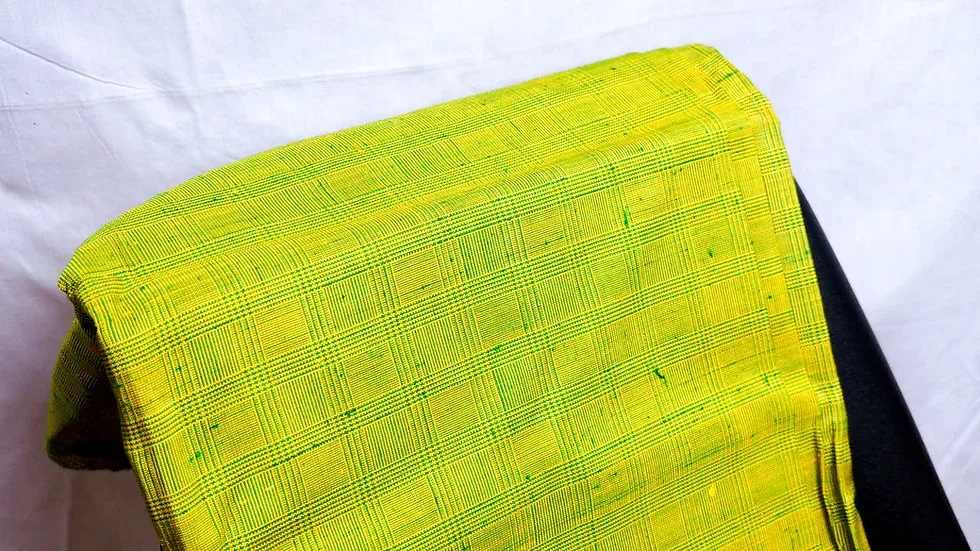 Silk Multicolour Stripe, Lime Green