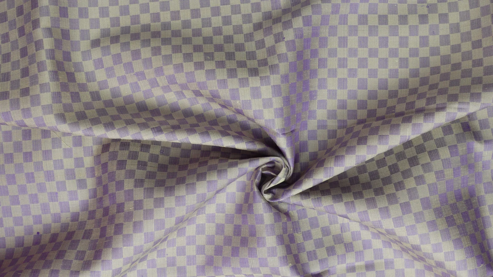 Silk Houndstooth, Purple and White