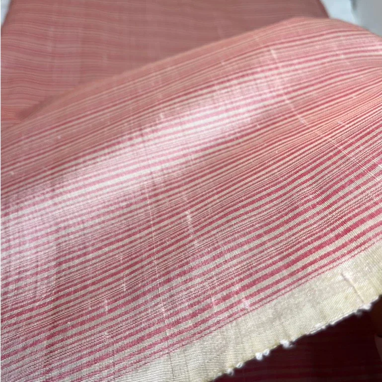 Silk Multicolour Stripe, Pastel Pink