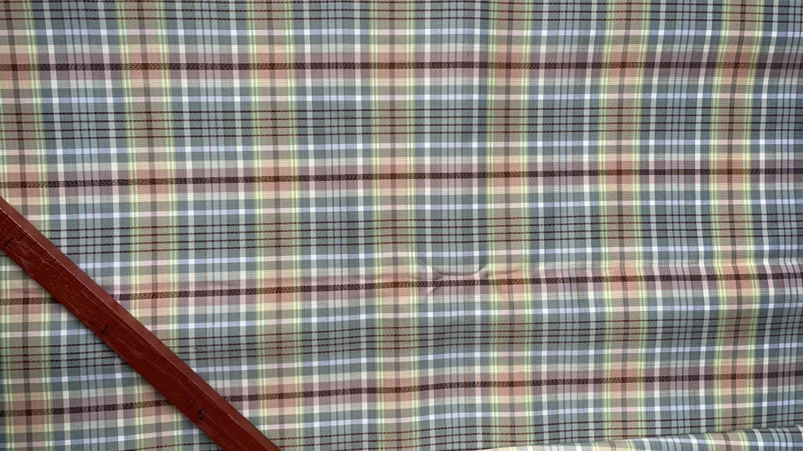Silk Plaid, Smooth Weave, Grey and Brown