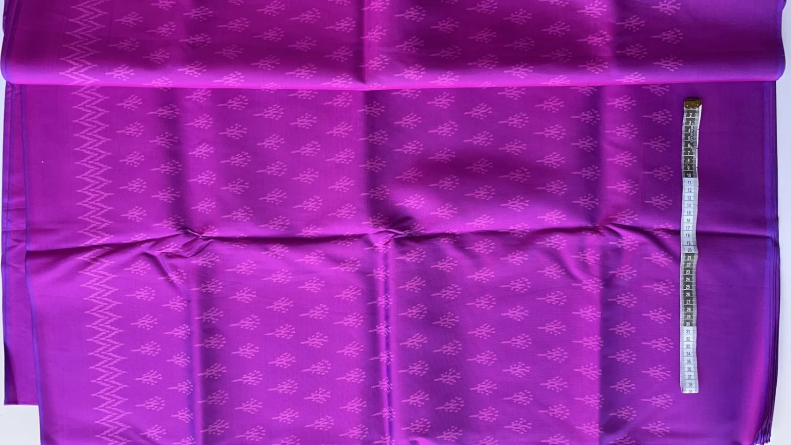 Printed Silk, Smooth Weave, Dok Peep Print, Purple